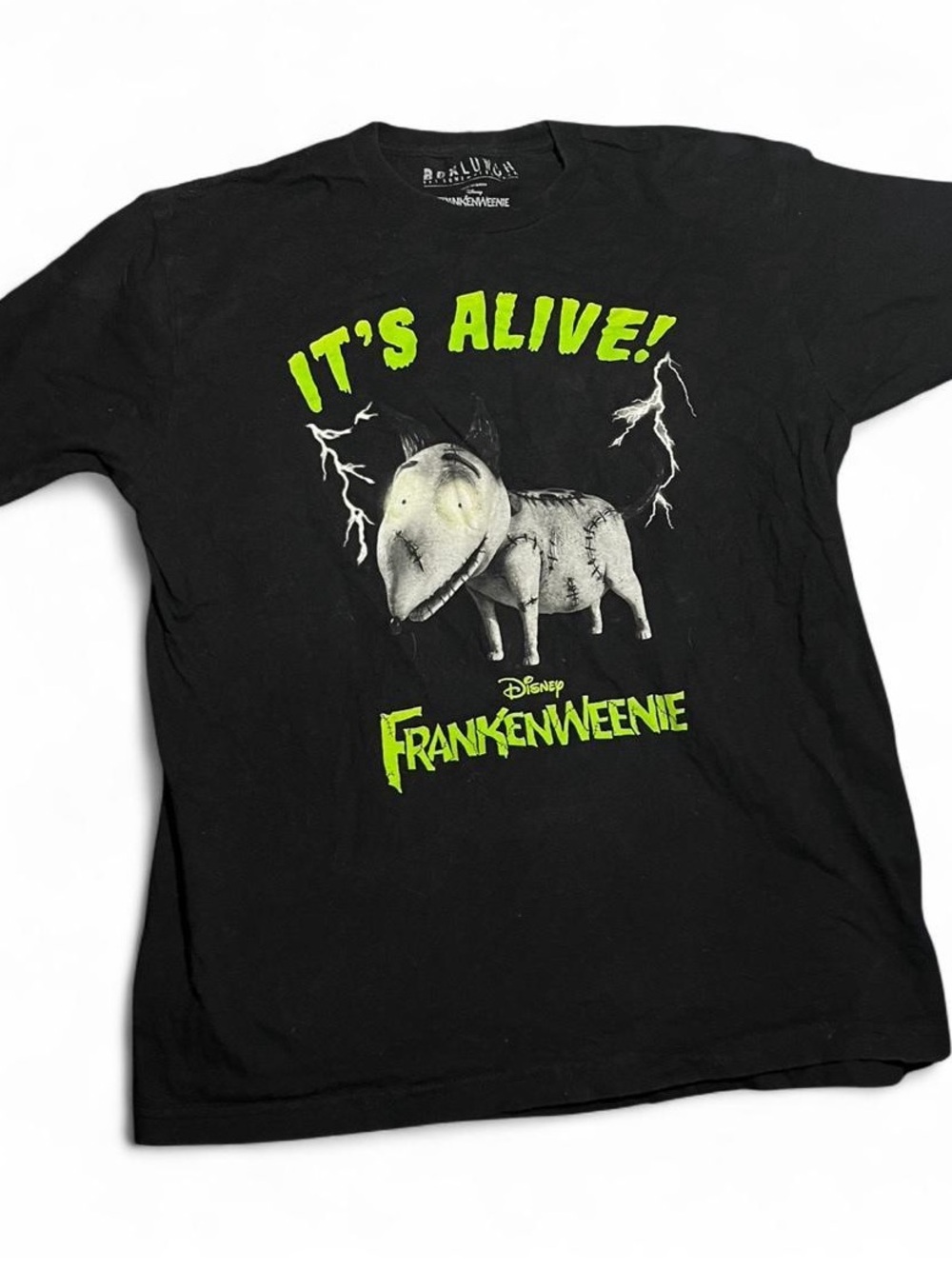 Disney Frankenweenie Neon Green & Black "It's Alive" Graphic Tee